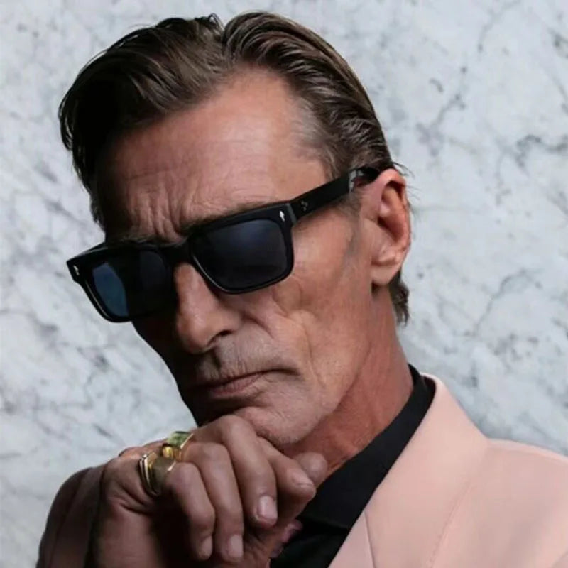 High Square Quality Rivet Sunglasses
