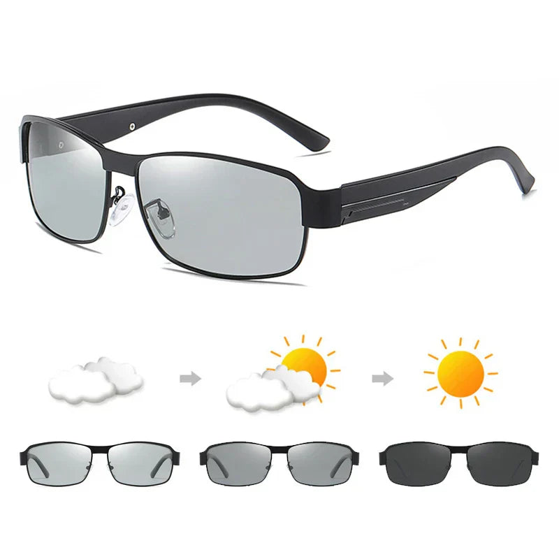 Classic Rectangle Photochromic Sunglasses