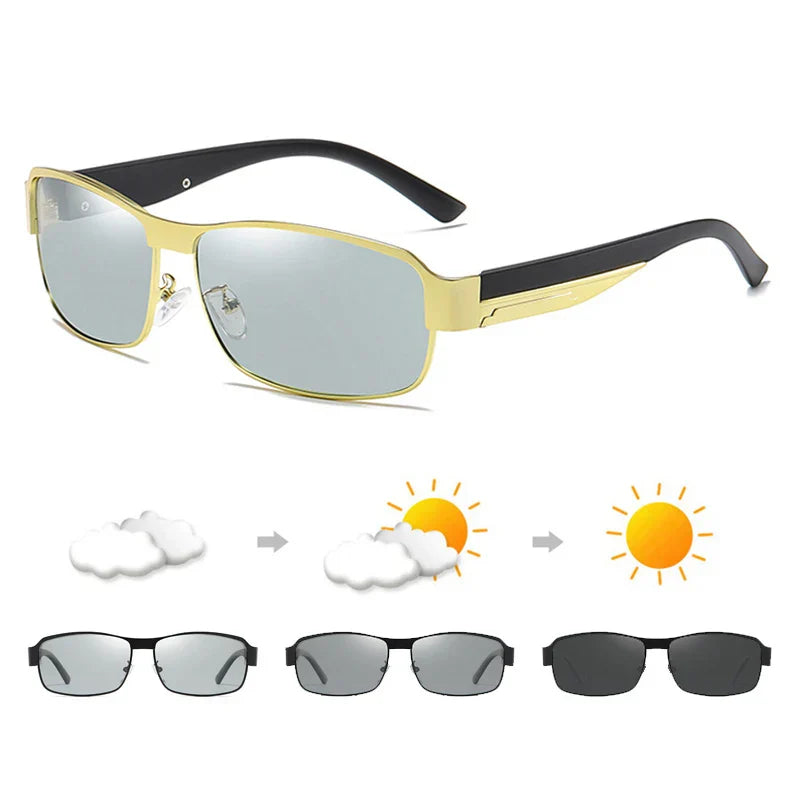 Classic Rectangle Photochromic Sunglasses