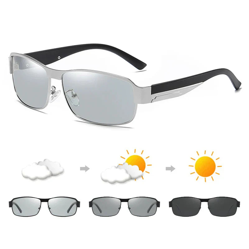Classic Rectangle Photochromic Sunglasses