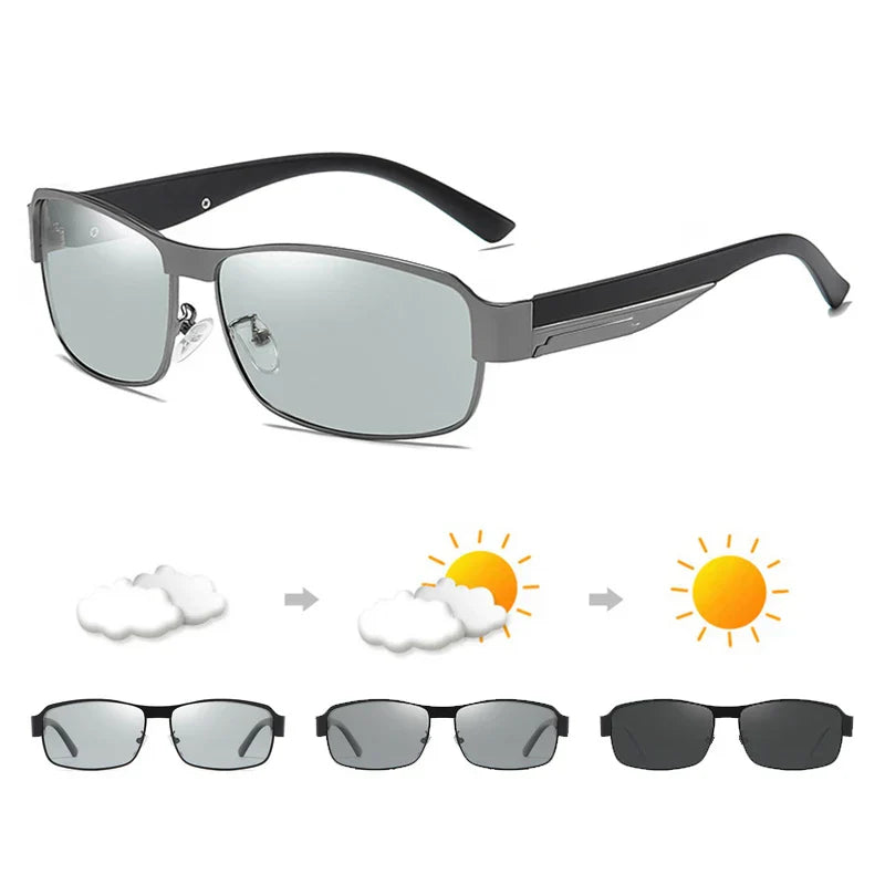 Classic Rectangle Photochromic Sunglasses
